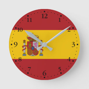 Relógio Redondo Bandeira da Espanha