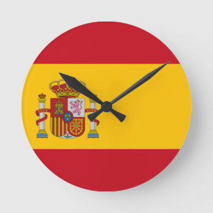 Relógio Redondo Bandeira da Espanha