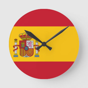 Relógio Redondo Bandeira da Espanha - Bandera de España - Bandeira
