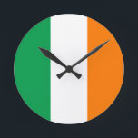 Relógio Redondo Bandeira da Irlanda<br><div class="desc">Bandeira da Irlanda</div>