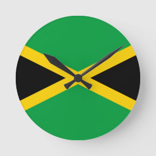 Relógio Redondo Bandeira da Jamaica