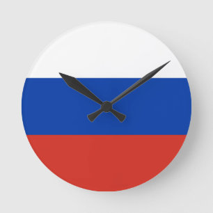Relógio Redondo Bandeira da Rússia