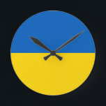 Relógio Redondo Bandeira da Ucrânia<br><div class="desc">Bandeira da Ucrânia</div>