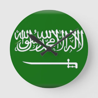Relógio Redondo Bandeira de Arábia Saudita