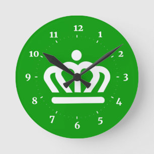 Relógio Redondo Bandeira de Charlotte, Carolina do Norte