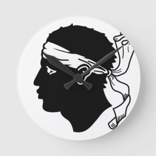 Relógio Redondo Bandeira de Córsega