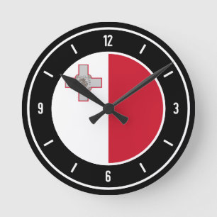 Relógio Redondo Bandeira de Malta