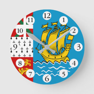 Relógio Redondo Bandeira de São Pedro e Miquelão