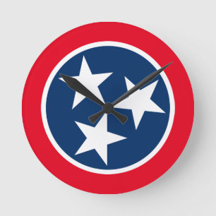Relógio Redondo Bandeira de Tennessee