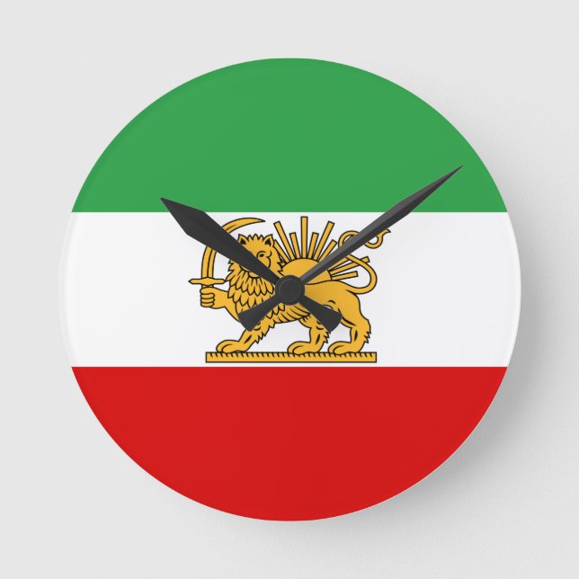 Relógio Redondo Bandeira do Shah de 1964-1980) شیروخورشید de Irã ( (Frente)