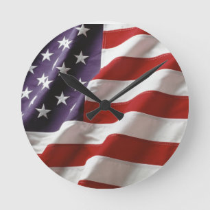 Relógio Redondo Bandeira dos Estados Unidos