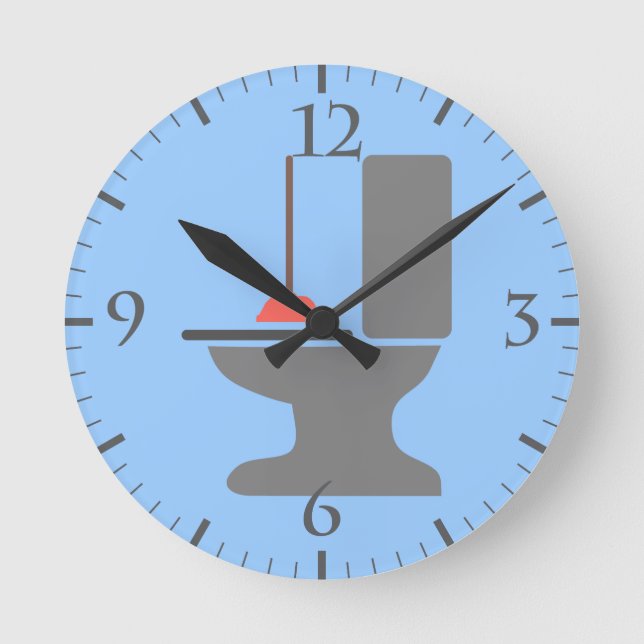 Relógio Redondo Banheiro e êmbolo (Frente)