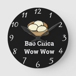 Relógio Redondo Bao Chica Wow Wall Clock