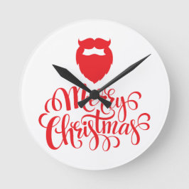 Relógio Redondo Barba Papai noel de Natal