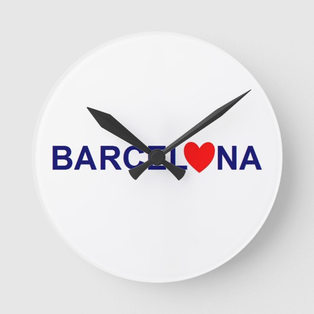 Relógio Redondo Barcelona love (Frente)