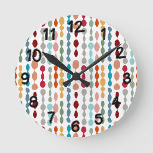 Relógio Redondo Barretas Decorativas