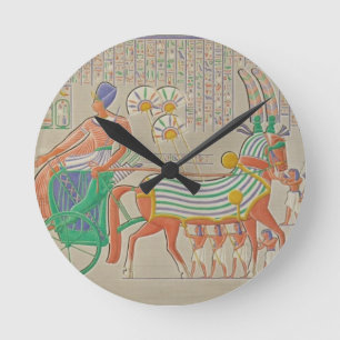 Relógio Redondo Bas-alivio em Medynet-Abou, palácio dos reis em