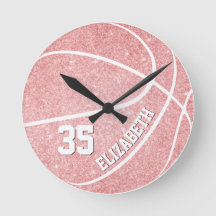 basquetebol cor-de-rosa personalizado das meninas