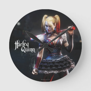 Relógio Redondo Batman Arkham Knight   Harley Quinn with Bat