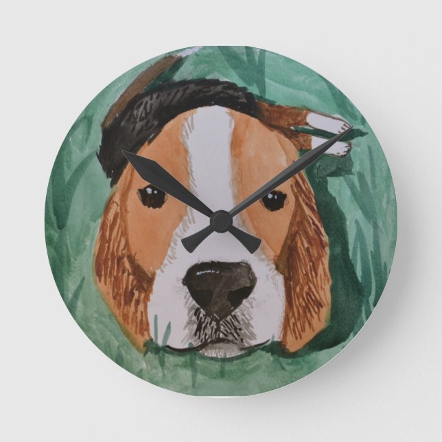 Relógio Redondo Beagle Wall Clock (Frente)