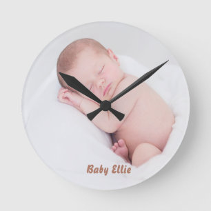 Relógio Redondo Bebê de Fotografia Personalizado