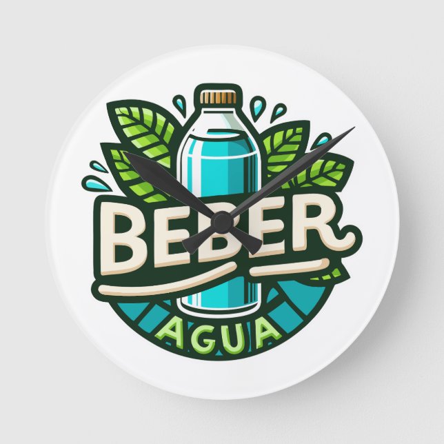 Relógio Redondo Beber agua (Frente)