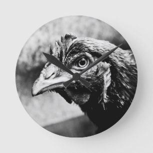 Relógio Redondo bebidas espirituosas e galinhas