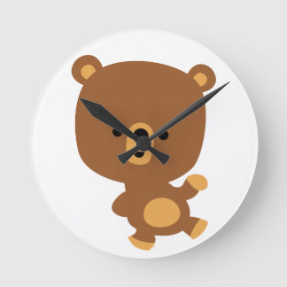 Relógio Redondo Bela Cartografia 'Good Vibe' Bear Wall Clock