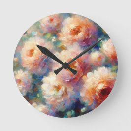 Relógio Redondo Belo Design Floral para a Nature Lovers