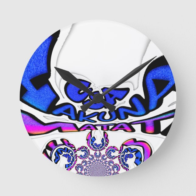 Relógio Redondo Belo e impressionante texto divertido dos EUA, pad (Frente)