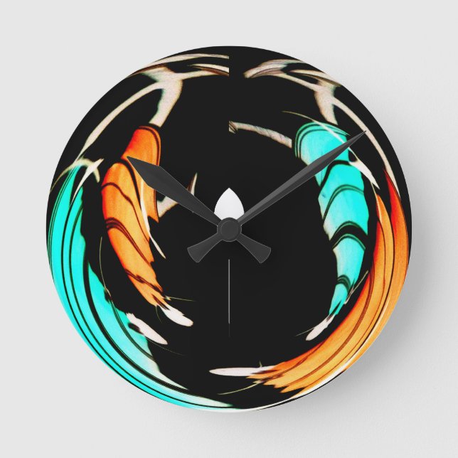 Relógio Redondo Belo Impressão de arte africana (Frente)