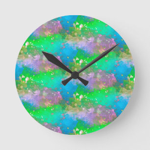 Relógio Redondo Belo padrão de pastel