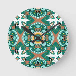 Relógio Redondo 💚 💛 Belos azulejos marroquinos