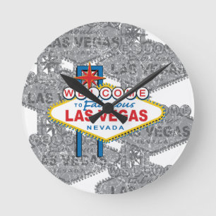 Relógio Redondo Bem-vindo a Fabulosa Las Vegas