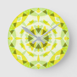 Relógio Redondo Berço Amarelo Verde Estrela Magica de Verão