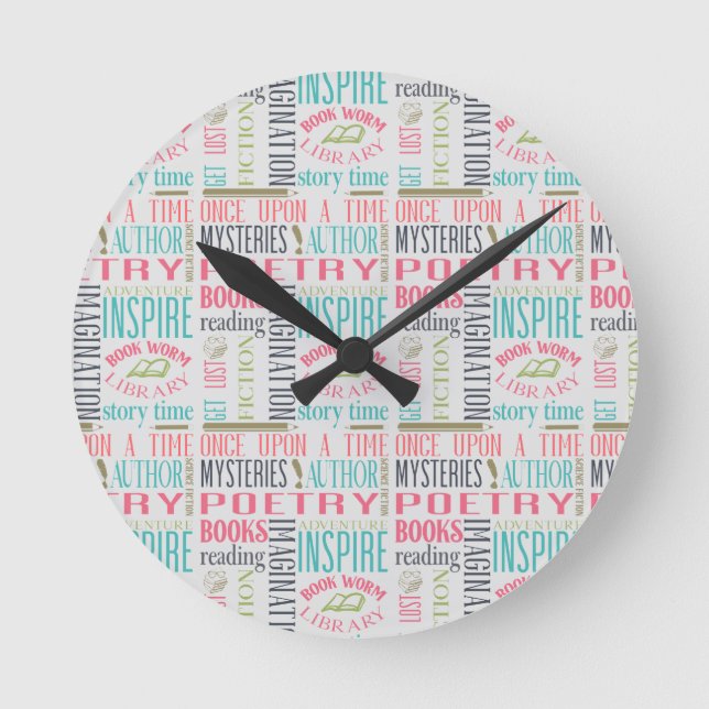 Relógio Redondo Biblioteca de metrô (Frente)