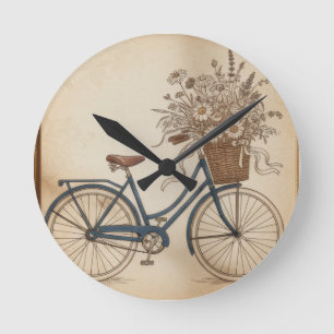 Relógio Redondo bicicleta vintage