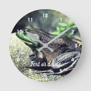 Relógio Redondo Big Old Bullfrog On Rock Personalized