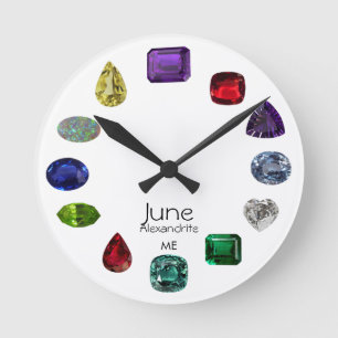 Relógio Redondo Birthstone Clock, junho