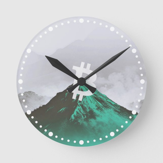 Relógio Redondo Bitcoin All-Time-High (ATH) (Frente)