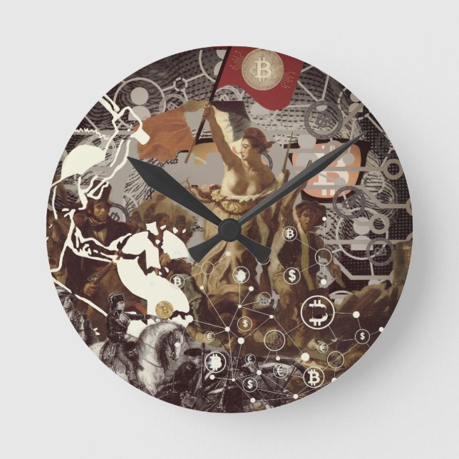 Relógio Redondo Bitcoin Revolution (Frente)