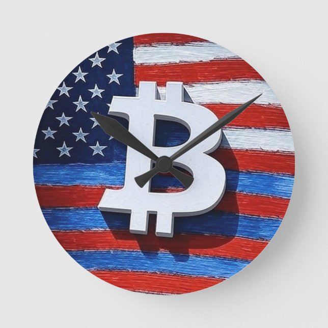 Relógio Redondo Bitmoney EUA (Frente)