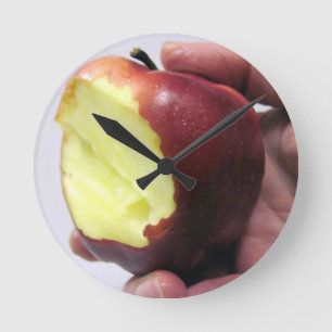 Relógio Redondo Bitten Red Apple