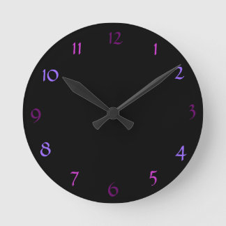 Relógio Redondo Black Modern Wall Clock