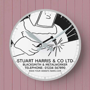 Relógio Redondo Blacksmith & Metalworker
