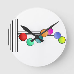Relógio Redondo Bloqueio Circular Retroativo Vibe Fitas Simples Co