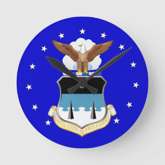 Relógio Redondo Bloqueio de Parede do Logotipo USAFA