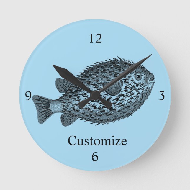 Relógio Redondo Blowfish Porcupine Thunder_Cove   (Frente)