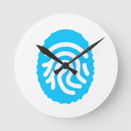Relógio Redondo Blue Fingerprint Biometric Security