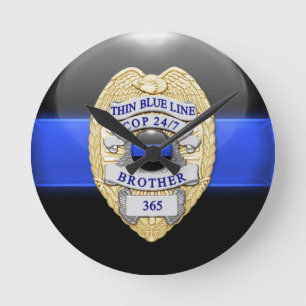 Relógio Redondo Blue Line fino